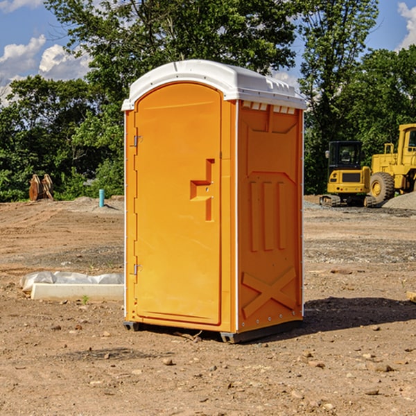 how often are the porta potties cleaned and serviced during a rental period in Frankewing